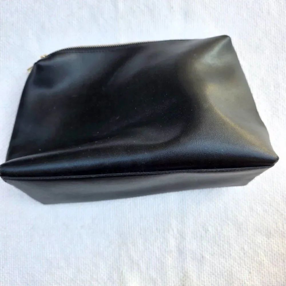 Staud black cosmetic bag